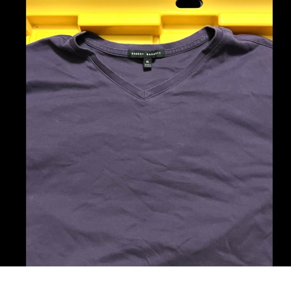 Robert Barakett XL Mens Purple V Neck Short Sleeve T Shirt Top